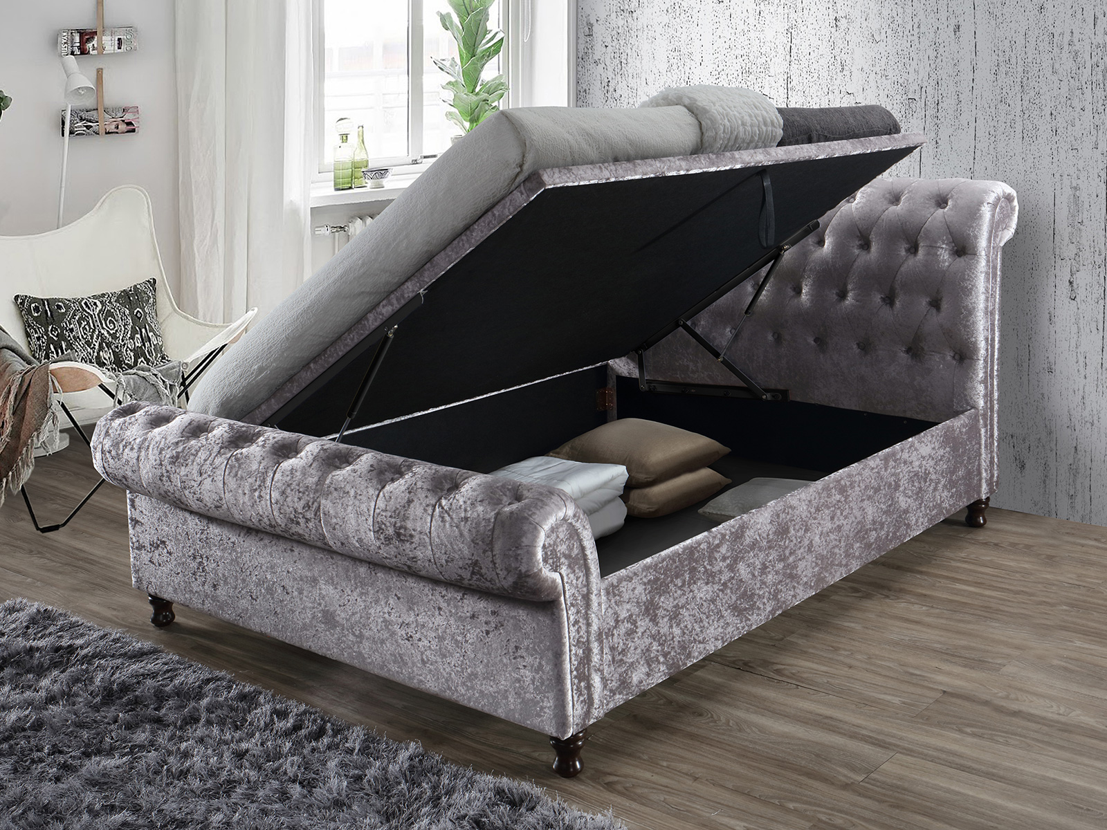 king size ottoman bed frame with mattress