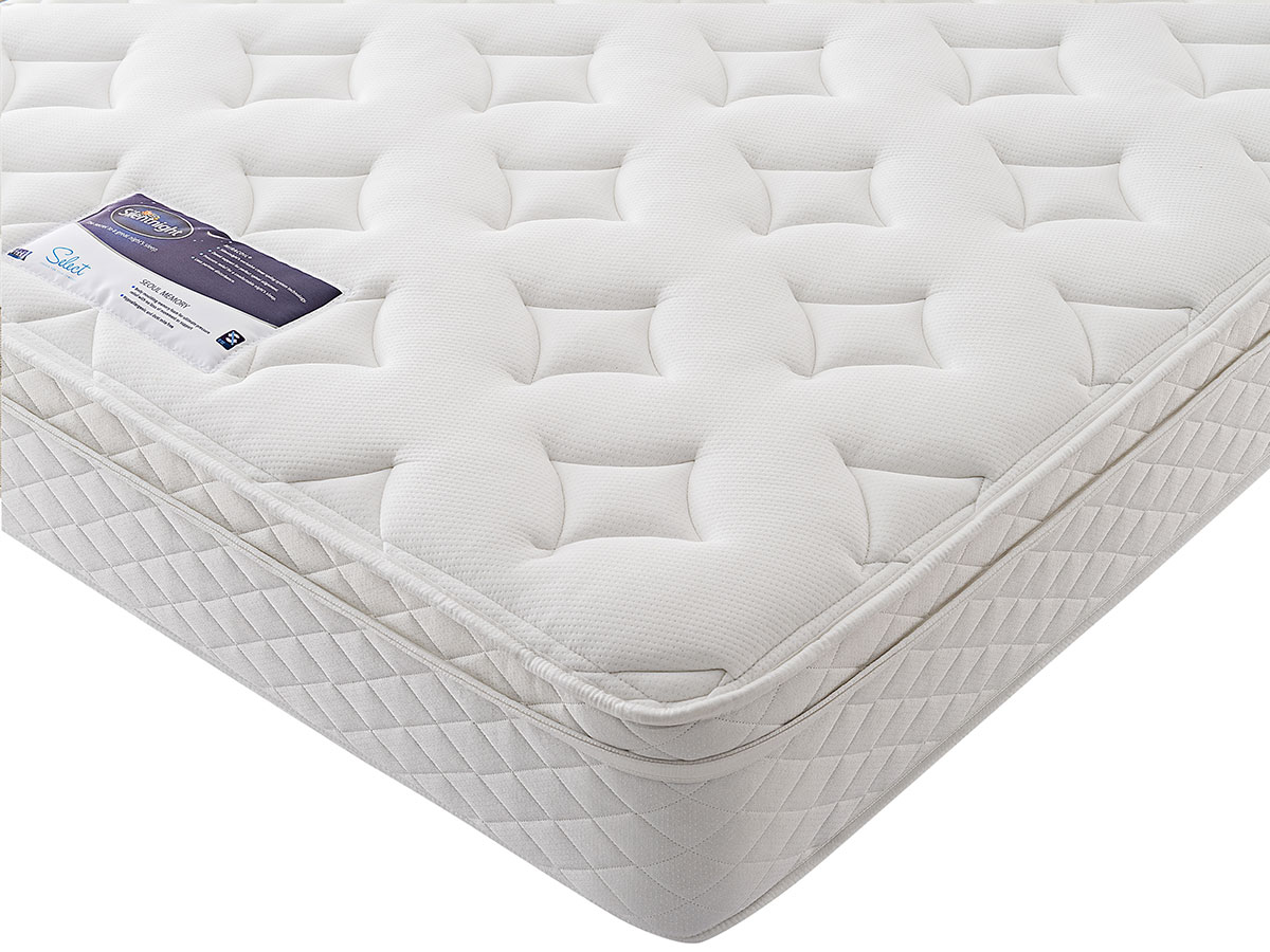 silentnight miracoil memory cushion top mattress super king