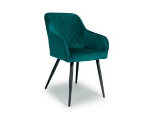 Pair of Shankar Marina Brushed Mint Green Velvet Dining Chairs