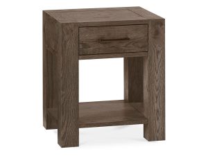 Bentley Designs Turin Dark Oak Lamp Table With Drawer