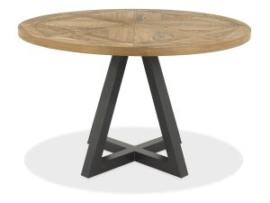 Bentley Designs Indus Rustic Oak Circular Dining Table