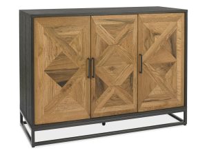 Bentley Designs Indus Rustic Oak Rustic Oak & Peppercorn Narrow Sideboard