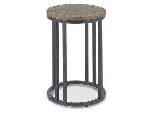 Bentley Designs Chevron Weathered Ash Side Table