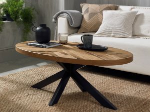 Bentley Designs Ellipse Rustic Oak Coffee Table