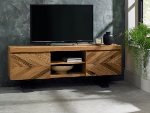 Bentley Designs Ellipse Rustic Oak Entertainment Unit