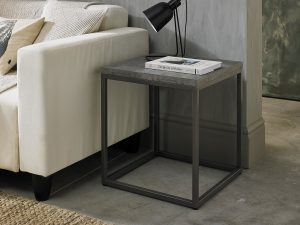 Bentley Designs Renzo Zinc & Dark Grey Side Table