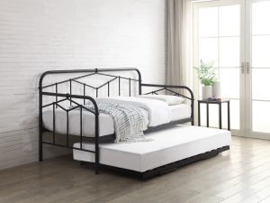 3ft Single Flintshire Furniture Axton Day Bed in Sand Blast Black
