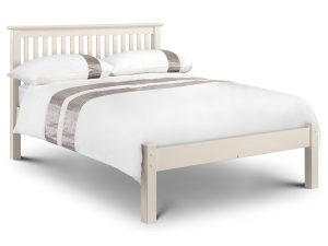 4ft Small Double Julian Bowen Barcelona Bedstead in Stone White (Low Foot End)