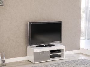 Birlea Edgeware Small TV Unit in White & Grey