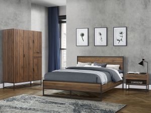 4ft Small Double Birlea Houston Bedstead in Walnut