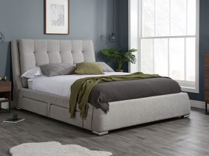 5ft King Size Birlea Mayfair 4 Drawer Bedstead in Grey Fabric