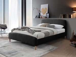 4ft6 Double Birlea Otley Fabric Bedstead Bedstead in Charcoal