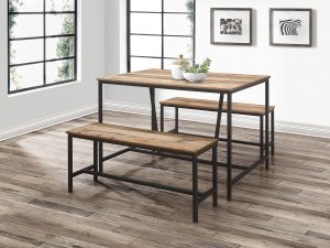 Birlea Urban Dining Table And Bench Set