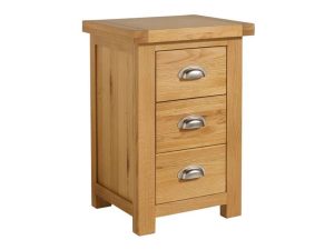 Birlea Woburn Large 3 Drawer Bedside in Solid Oak