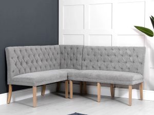 The Furniture Mill Chair Collection Corner Bench CH104 Part 2 (lefthand) - Grey