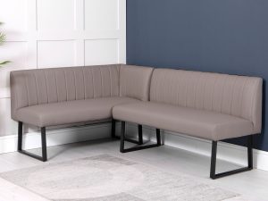 The Furniture Mill Chair Collection Corner Bench CH114 Part 1 (Righthand) in Taupe