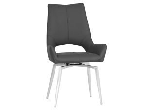 The Furniture Mill Chair Collection Swivel Chair CH56 in Dark Grey