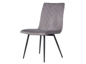 The Furniture Mill Chair Collection Retro Dining Chair CH66 in Dark Grey Velvet