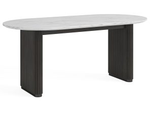 Corndell Global Home Lucas Oval Dining Table Marble Top