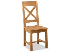 Corndell Global Home Salisbury Cross Back Chair With Wooden Seat
