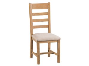 Furniture Mill Corby Ladder Back Chair Fabric Seat