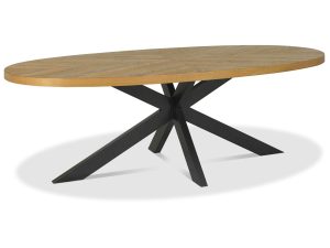 Ellipse Rustic Oak 8 Seater Dining Table