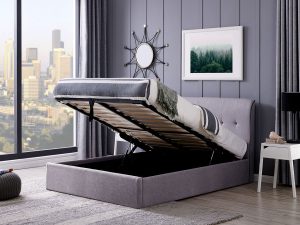 4ft6 Double Flintshire Furniture Carmel Fabric Ottoman Bed