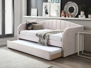 3ft Single Flintshire Furniture Fabric Day Bed Pink