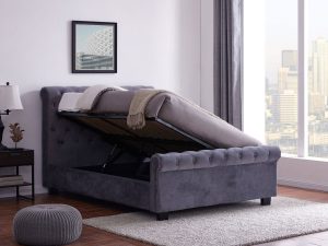 4ft6 Double Flintshire Furniture Whitford Fabric Side Ottoman Bed