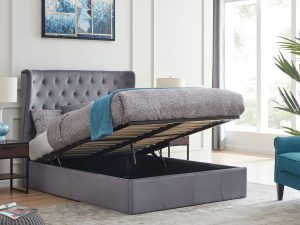 4ft6 Double Flintshire Furniture Holway Fabric End-Opening Ottoman Bed