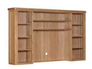 Furniture Mill Evesham Oak Media Bookcase for XL TV Unit