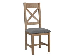 Furniture Mill Hove Cross Back Dining Chair Grey Check