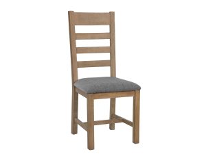 Furniture Mill Hove Slatted Dining Chair Grey Check