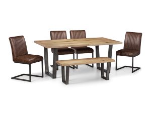 Julian Bowen Brooklyn Oak Dining Table (180cm x 100cm)