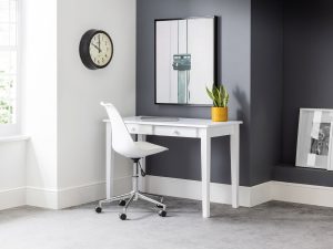 Julian Bowen Carrington Desk +2  Drawers in White
