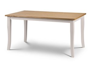 Julian Bowen Davenport Rectangular Dining Table in Oak / Elephant Grey