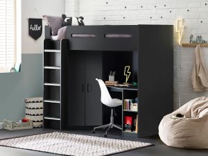 3ft Single Julian Bowen Hercules Highsleeper in Anthracite