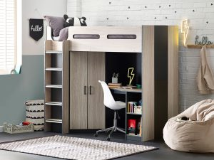 Julian Bowen Hercules Highsleeper in Woodgrain & Anthracite