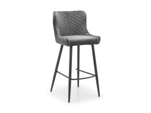 Julian Bowen Luxe Bar Stool in Grey