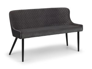 Julian Bowen Luxe High Back Bench in Grey