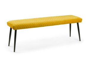 Julian Bowen Luxe Low Bench in Mustard
