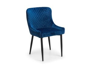 Julian Bowen Luxe Velvet Dining Chair in Blue