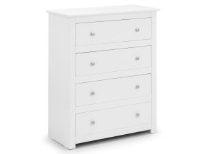 Julian Bowen Radley Chest - 4 Drawer in Surf White