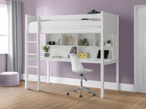 3ft Single Julian Bowen Titan Highsleeper in Surf White