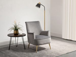 Kyoto Jetson Chair in Athena Grey Velvet