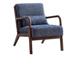 Kyoto Inca Chair - Static in Leto Navy Woven Chenille