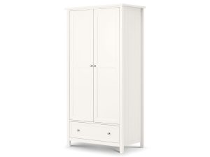Julian Bowen Maine 2 Door Combination Wardrobe in Surf White