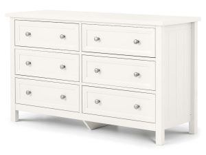 Julian Bowen Maine 6 Drawer Wide Chest in Surf White