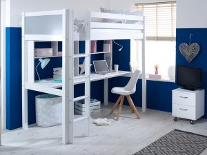Kids Avenue Nordic Highsleeper 2 WIth Grey Gable Ends