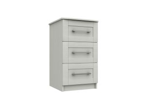 Furniture Mill Andante Range 11 in White 3 Drawer Bedside Chest